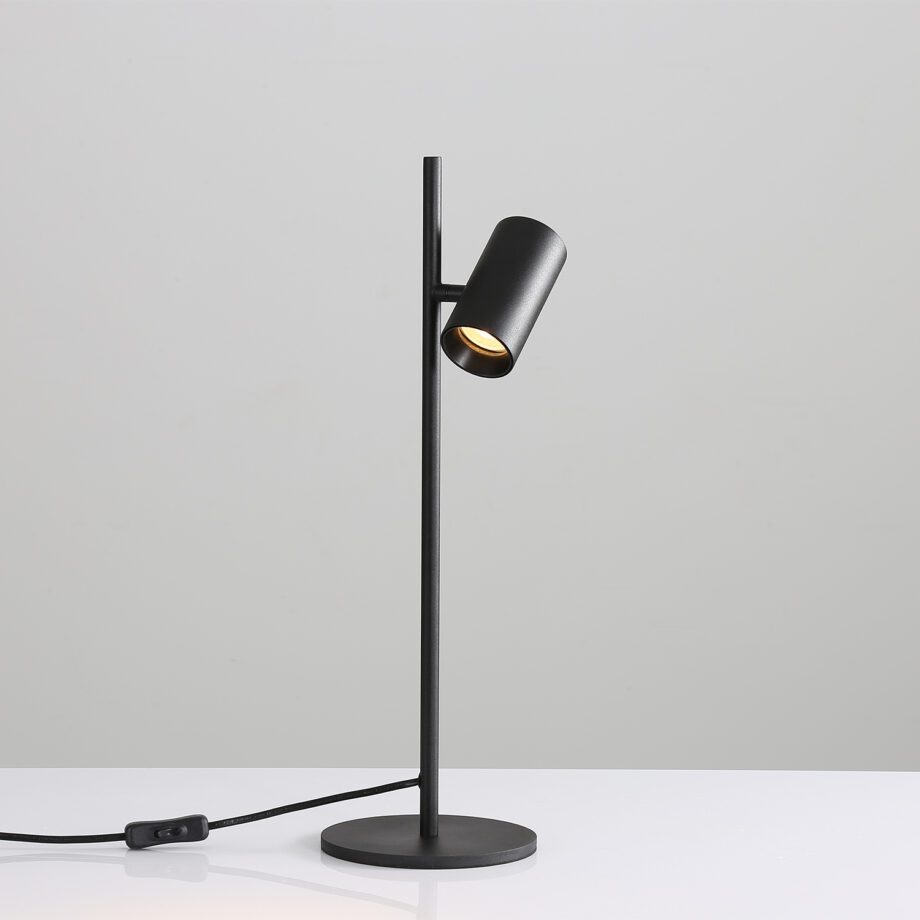 GINA: Sobremesa de foco orientable para bombilla Led gu10 negro S3874080N Acb Iluminación.
