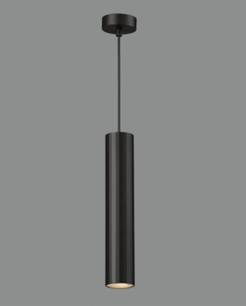 MODRIAN: Colgante negro de diseño cilindro para bombilla gu10 Led, C3951080N Acb Iluminación.