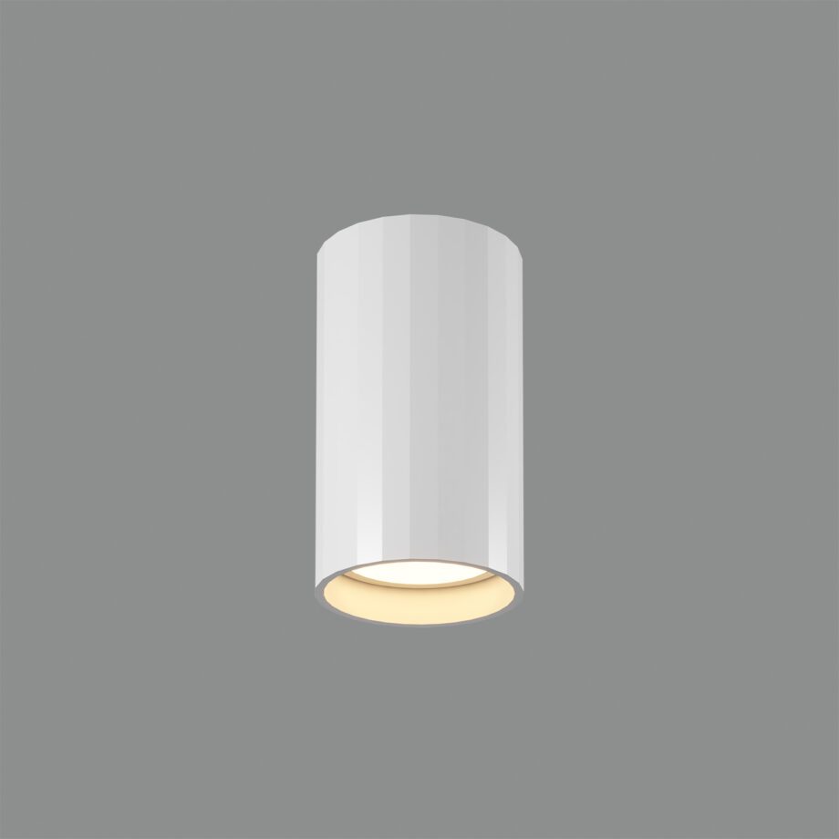 MODRIAN: Cilindro blanco foco de techo para bombilla gu10 Led, P3951080B Acb Iluminación. 10 x 5,6 cm.