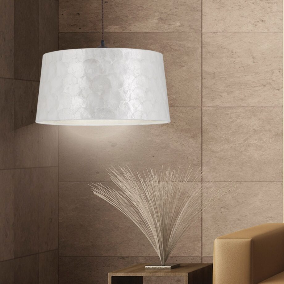 Pantalla Nácar de 35cm en E27 para colgar, XP016  Ajp Iluminación. STOCK DISPONIBLE EN TIENDA