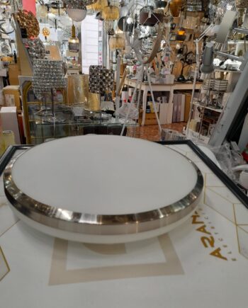 PISA: Plafón cristal opal blanco con 2 portalámparas E27,  35cm con Ip44, 206 Acb Iluminación. STOCK DISPONIBLE EN TIENDA