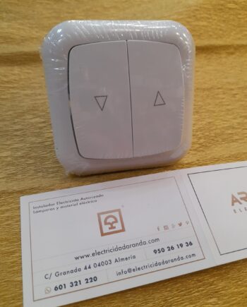 Doble pulsador para persianas,  para empotrar blanco 36.530/PE Electro DH, con marco incluido. DISPONIBLE EN TIENDA