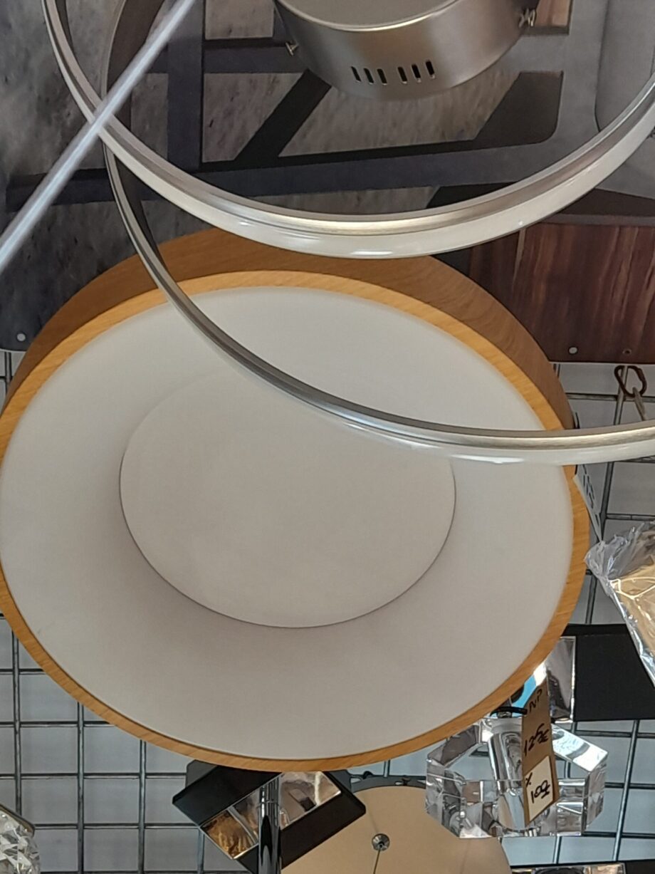 LUNAR: Plafón 80W Led con perfil color madera de luz neutra 4k, 888.80w-07  Acontract-Luz, 80 x 9cm.