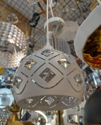 lampara decorativa con cristales