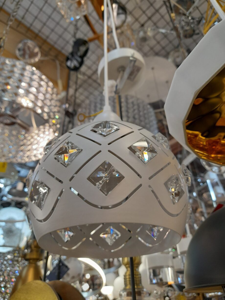 lampara decorativa con cristales