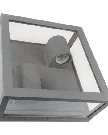 CANDELA 4 - Plafón de exterior con cristal para dos bombillas E27