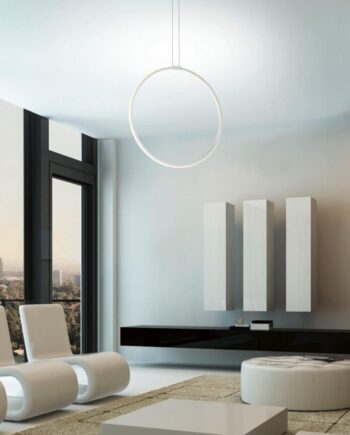 CIRCUS: Lámpara redonda diseño blanca, 30W Led Acontract-Luz 113, en luz neutra 4K. STOCK DISPONIBLE EN TIENDA