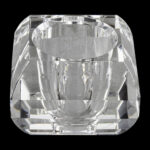 Tulipa cristal cuadrada 7 x 7  x 5 cm tallada transparente para G9, N29 Xiriluz. STOCK DISPONIBLE EN TIENDA