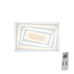 MAYA XL: Plafón rectangular con 204w Led, con mando a distancia dimable, Acontract-Luz. 90 x 60 cm