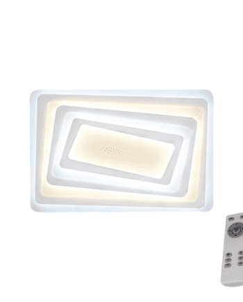 MAYA XL: Plafón rectangular con 204w Led, con mando a distancia dimable, Acontract-Luz. 90 x 60 cm