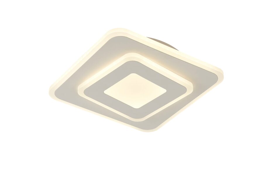 Plafón EROS, Blanco Cuadrado de 27w LED luz neutra 4k, 55927BL LUMSEVI.  STOCK DISPONIBLE EN TIENDA