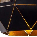 ANOUK: Colgante metálico negro geométrico con interior oro, 35cm diámetro 15309H Globo Lighting. Para bombilla E27. STOCK DISPONIBLE EN TIENDA