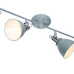 JONAS: Regleta de 4 focos orientables para 4 bombillas E14  color gris cemento,  54646-4 Globo Lighting. STOCK DISPONIBLE EN TIENDA