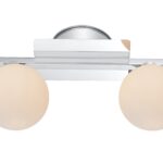 CARDIF: Aplique camerino cromo con 4 esferas cristal, 80cm para 4 bombilas G9 Led, 5663-4L Globo, 100cm. STOCK DISPONIBLE EN TIENDA