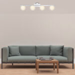 CARDIF: Aplique camerino cromo con 4 esferas cristal, 80cm para 4 bombilas G9 Led, 5663-4L Globo, 100cm. STOCK DISPONIBLE EN TIENDA
