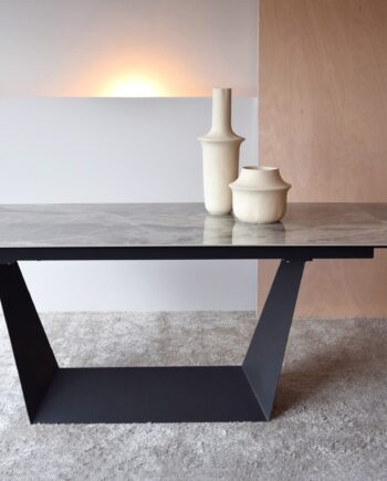 Mesa de comedor extensible Cerámico y metal 180/270 x 90 , 34AC777V Vp Interiorismo.
