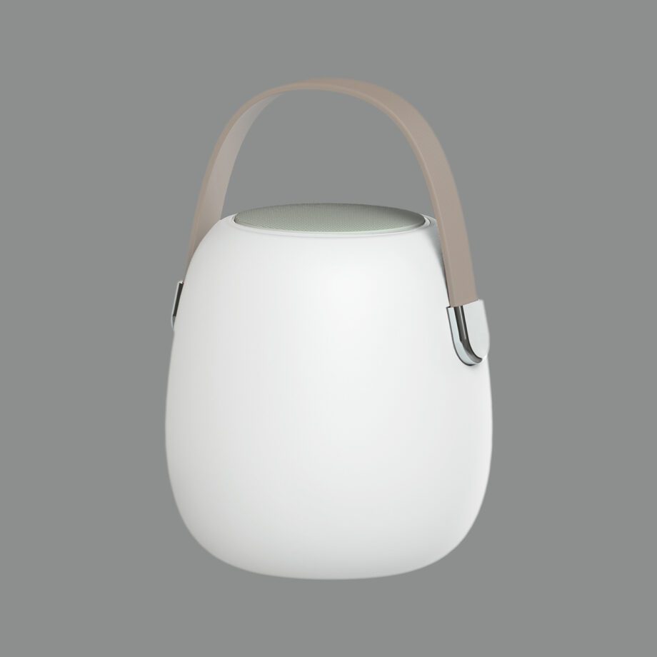 TAKE ME: Sobremesa blanca táctil con Bluetooth y RGB, exterior 3w recargable. 8172 Acb Iluminación