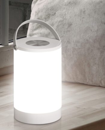 Sobremesa KEKE blanca táctil exterior 6w Led 4K recargable USB
