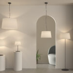 STILO: Lámpara de sobremesa diseño  8202/42 Negro texturado E27,  Acb Iluminación. 61cm altura.
