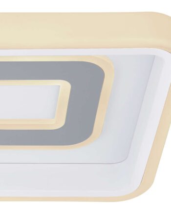 Plafón PESARO blanco y gris rectangular 55w con mando