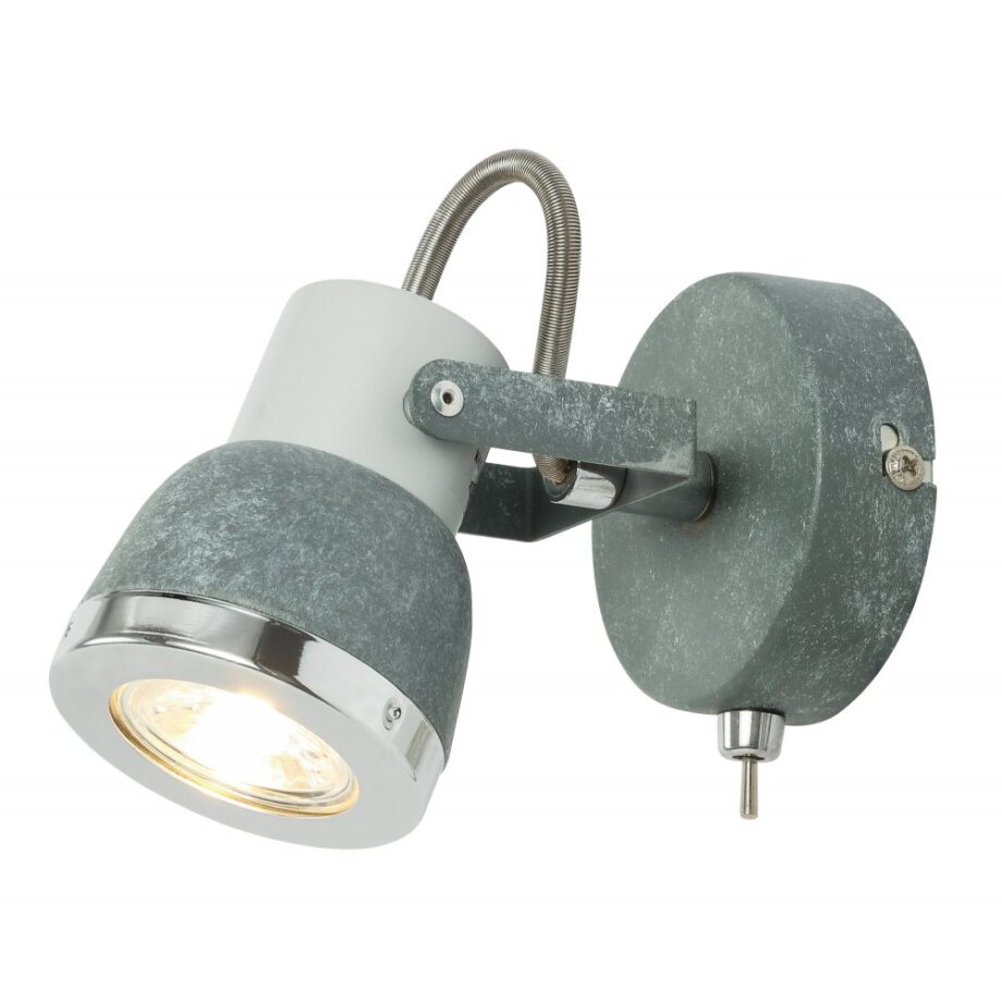 SABIÑO: Foco 1 bombillas GU10 color gris cemento,  57000-1 Globo Lighting. STOCK DISPONIBLE EN TIENDA