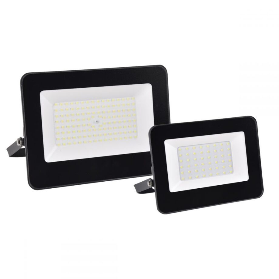 Proyector LED FloodLight Negro ALGSA 100W Luz Fría 6k.  67186 ALG SA. STOCK DISPONIBLE EN TIENDA