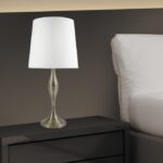 AGA: Set de dos sobremesas cuero con pantalla blanca AJP 3273PT/1PCU. STOCK DISPONIBLE EN TIENDA
