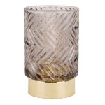 VOTIVE: Sobremesa Led Zig Zag, Ambar Present Time, a pilas, 3 x AAA. STOCK EN TIENDA