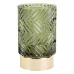 VOTIVE: Sobremesa Led Zig Zag, Verde Present Time, a pilas, 3 x AAA. STOCK EN TIENDA