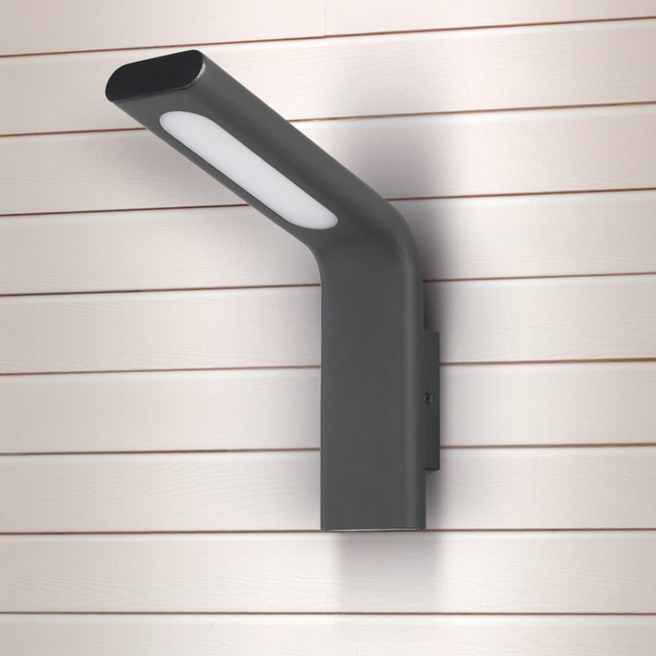ZEN: Aplique exterior antracita texturado 16/2038-25, con 10w Led luz cálida 3k,  Acb Iluminación. Ip54