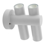 ASIO: Aplique de exterior Blanco, articulado y orientable con 7w Led en luz neutra 4k,  Acontract. IP44.