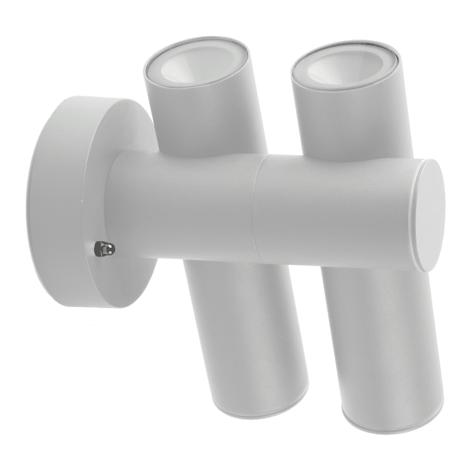 ASIO: Aplique de exterior Blanco, articulado y orientable con 7w Led en luz neutra 4k,  Acontract. IP44.