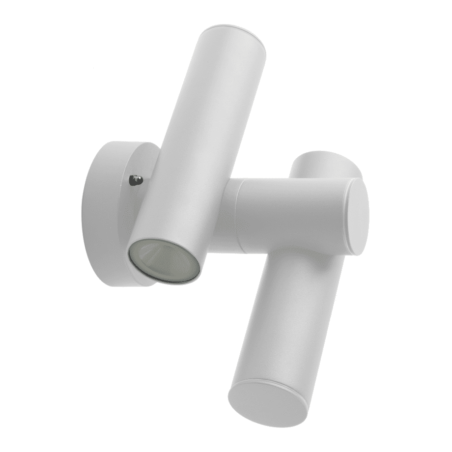 ASIO: Aplique de exterior Blanco, articulado y orientable con 7w Led en luz neutra 4k,  Acontract. IP44.
