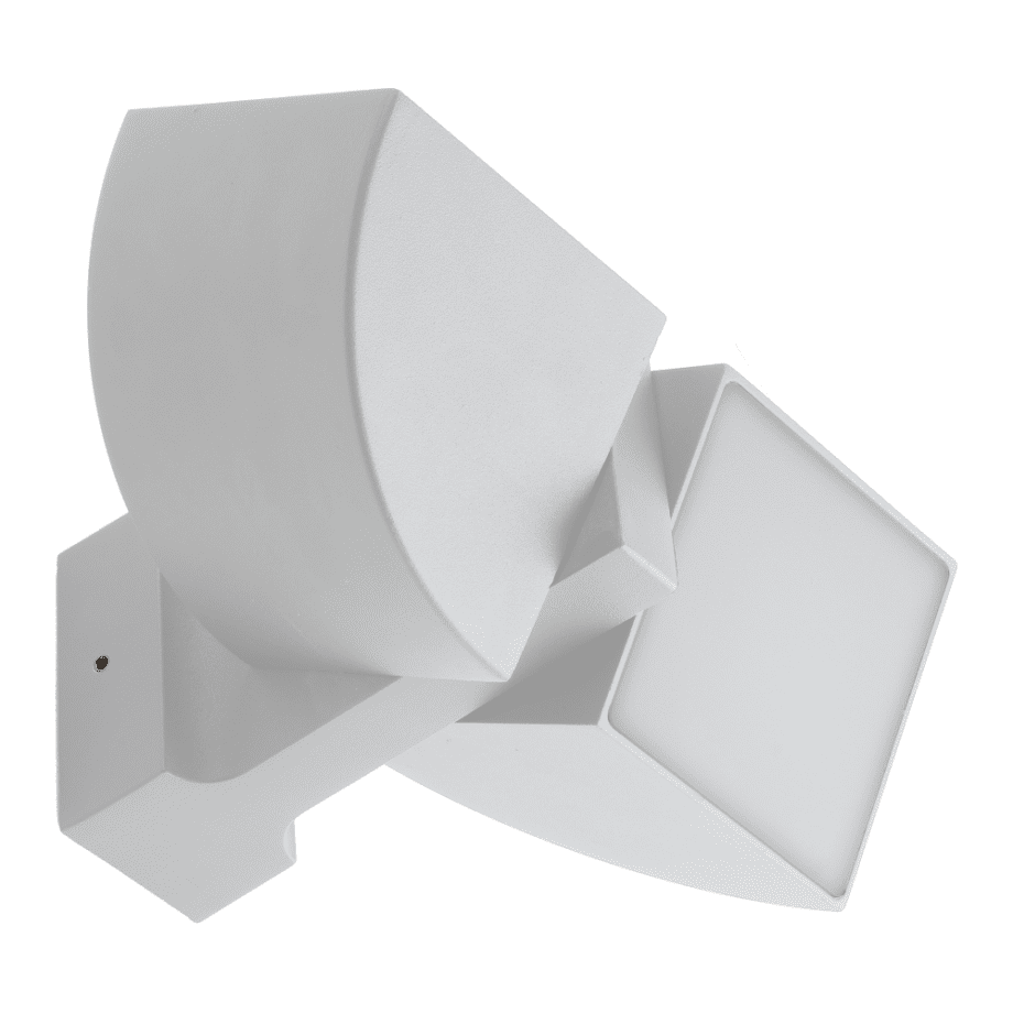 ZENIT: Aplique de exterior Blanco, articulado y orientable con 8w Led en luz neutra 4k,  Acontract. IP44.