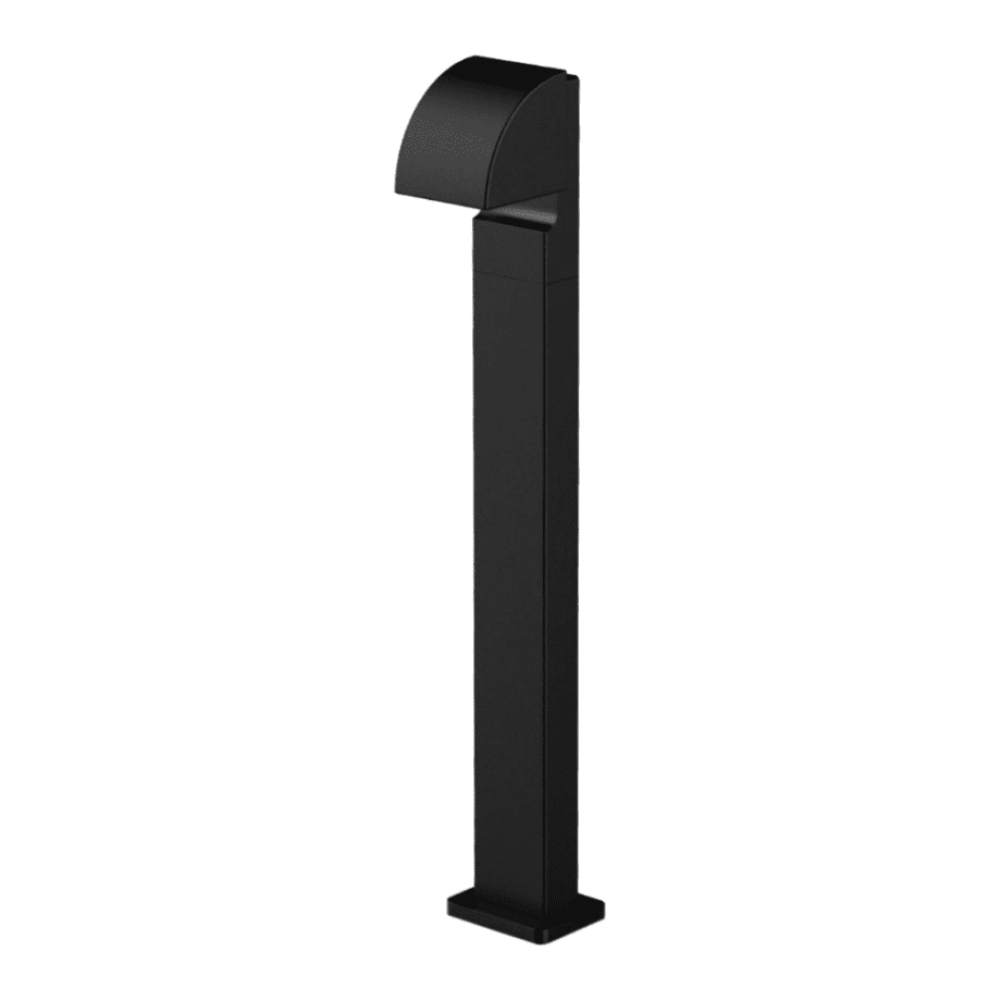 ZENIT: Bolardo suelo Negro con 5W LED en luz neutra 4k, 70cm altura, Acontract. IP44.
