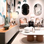 Espejo decorativo negro con diseño negro ovalado VP Interiorismo