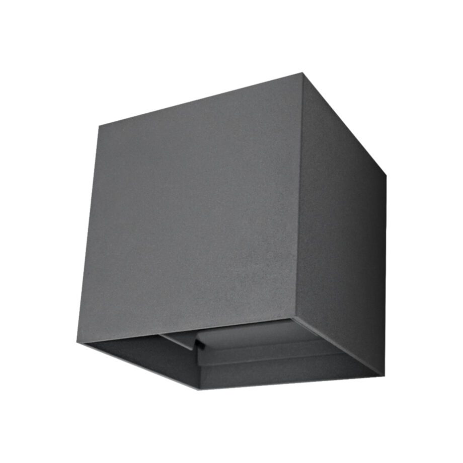 Aplique de pared Led 6w luz neutra 4000k, grafito con protección Ip54, 24816 Matel Alfa dyser. STOCK EN TIENDA