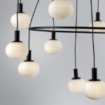 GLOBAL: Lámpara redonda con 9 luces G9 Led negro 71cm diámetro, 384094D Schuller, Dimable con mando a distancia. STOCK DISPONIBLE EN TIENDA