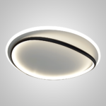 CALPE: Plafón Led blanco y aro negro de 44w en luz neutra 4k, Acontract-Luz. 50 X 50cm.