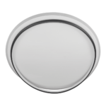 CALPE: Plafón Led blanco y aro negro de 44w en luz neutra 4k, Acontract-Luz. 50 X 50cm.
