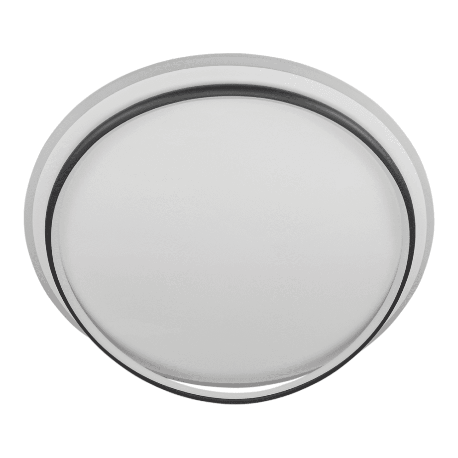 CALPE: Plafón Led blanco y aro negro de 44w en luz neutra 4k, Acontract-Luz. 50 X 50cm.