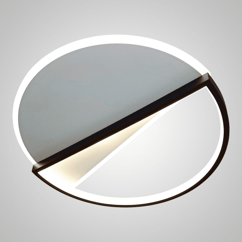 Plafón DENIA blanco y aro negro de 31w Led en luz neutra 4k Acontract-Luz.