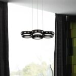 DISCO 6: Lámpara negro grafito de 48w en luz neutra 4k, 101/6C Acontract-Luz. 48 x 100cm.