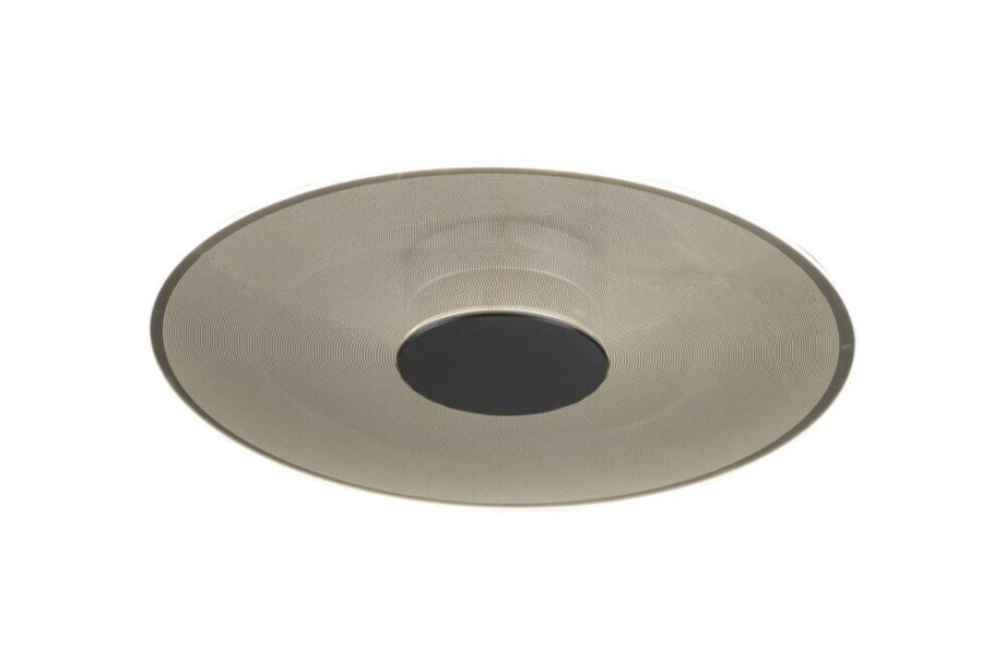 Plafón DUERO plata con difusor PMMA transparente de 18w en luz neutra Acontract