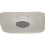 EBRO 204: Plafón / aplique de pared plata con difusor cuadrado PMMA transparente de 18w en luz neutra 4k, Acontract-Luz. 45 x 7cm.