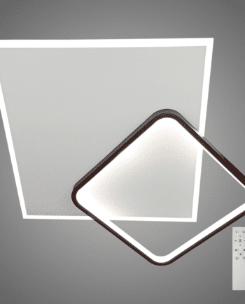 FLORENCIA - Plafón Led blanco y negro con perfil acrílico de 56w con mando a distancia