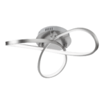 Plafón LONDON níquel satinado y blanco diseño trebo de 40w Led en luz neutra Acontract-Luz