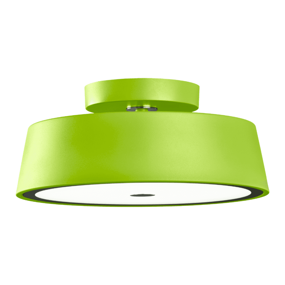 MONTECARLO: Plafón verde de 30w en luz neutra 4k, 301P-V Acontract-Luz. 40 x 15,5cm.