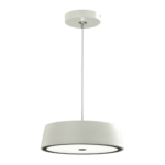 MONTECARLO: Lámpara colgante plafón blanco de 30w en luz neutra 4k, 301T-B Acontract-Luz. 40 x 15,5cm hasta 125cm altura.