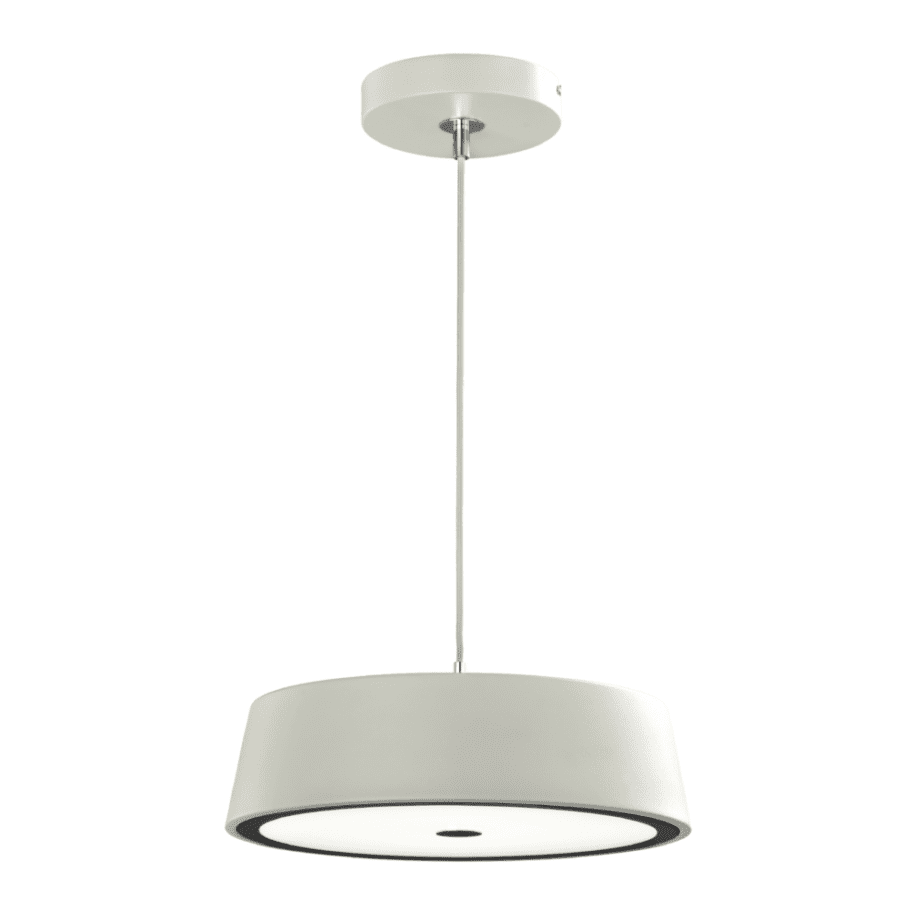 MONTECARLO: Lámpara colgante plafón blanco de 30w en luz neutra 4k, 301T-B Acontract-Luz. 40 x 15,5cm hasta 125cm altura.